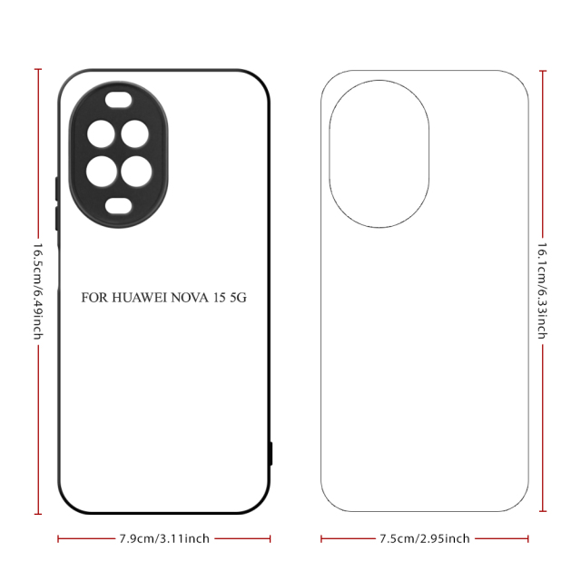 For Huawei Nova 15, Nova 15 Pro, Nova 15 Ultra, Mate 80 RS, Honor 400 Pro 5G, Honor X70I 5G Sublimation Blank Rubber 2D TPU Phone Case Cover