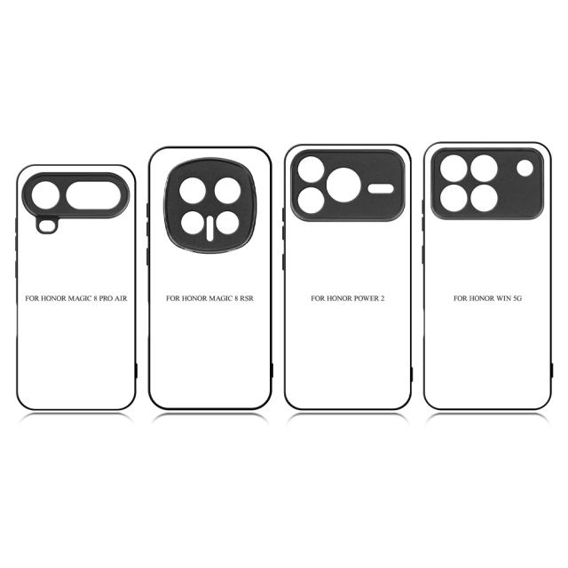 For Honor Magic 8 Series Sublimation Blank 2D TPU Phone Case With Aluminum Insert for Magic 8 Pro Air, Magic 8 RSR, Power 2
