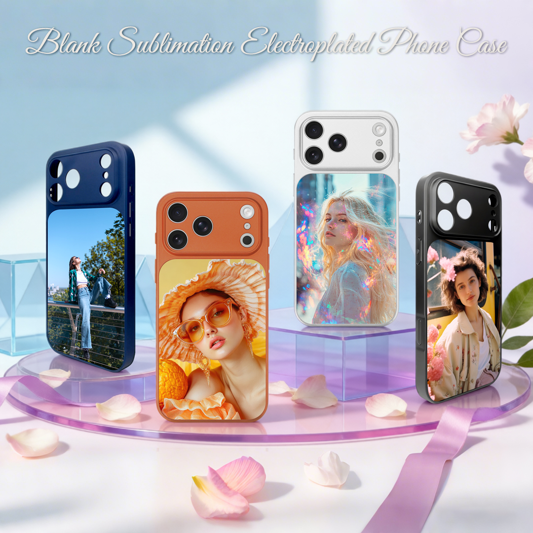 Sublimation Blank 2D TPU Electroplated Color Phone Case for iPhone 17 Series - Customizable Protective Cover