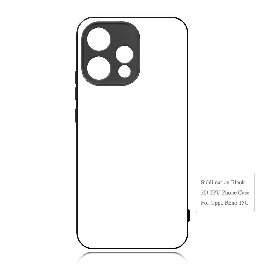 Sublimation 2D TPU Phone Case for OPPO Reno 15 Series DIY Shell with Aluminum Sheet for Reno 15C