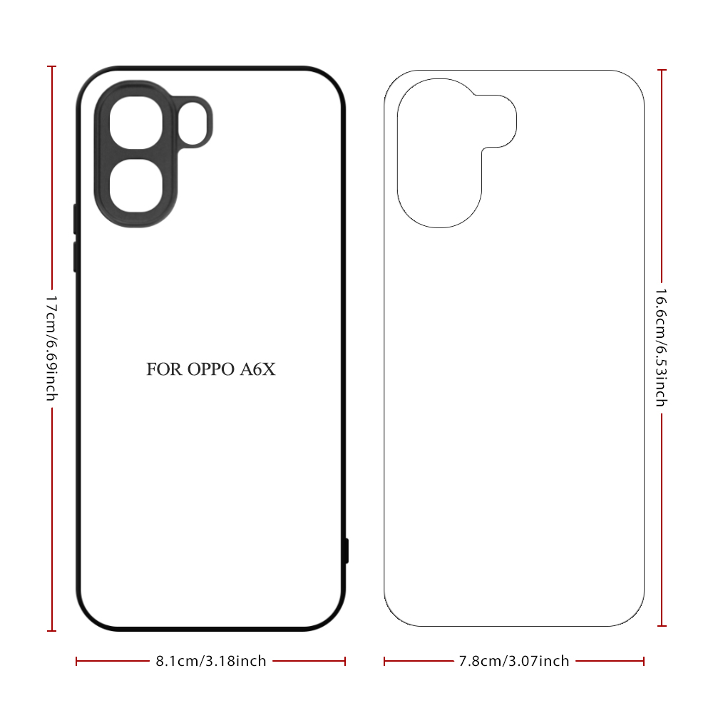 Sublimation 2D TPU Phone Case for OPPO Reno 15 Series DIY Shell with Aluminum Sheet for Reno 15C