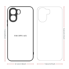 Sublimation 2D TPU Phone Case for OPPO Reno 15 Series DIY Shell with Aluminum Sheet for Reno 15C