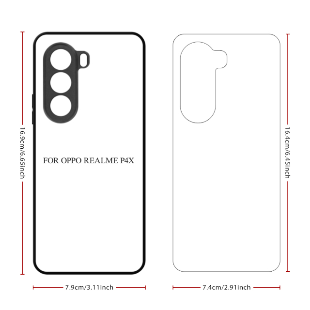 Sublimation 2D TPU Phone Case for OPPO Reno 15 Series DIY Shell with Aluminum Sheet for Reno 15C