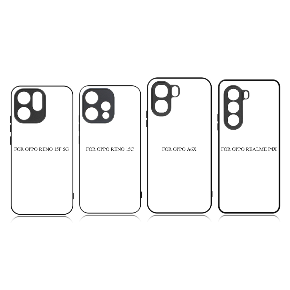Sublimation 2D TPU Phone Case for OPPO Reno 15 Series DIY Shell with Aluminum Sheet for Reno 15C