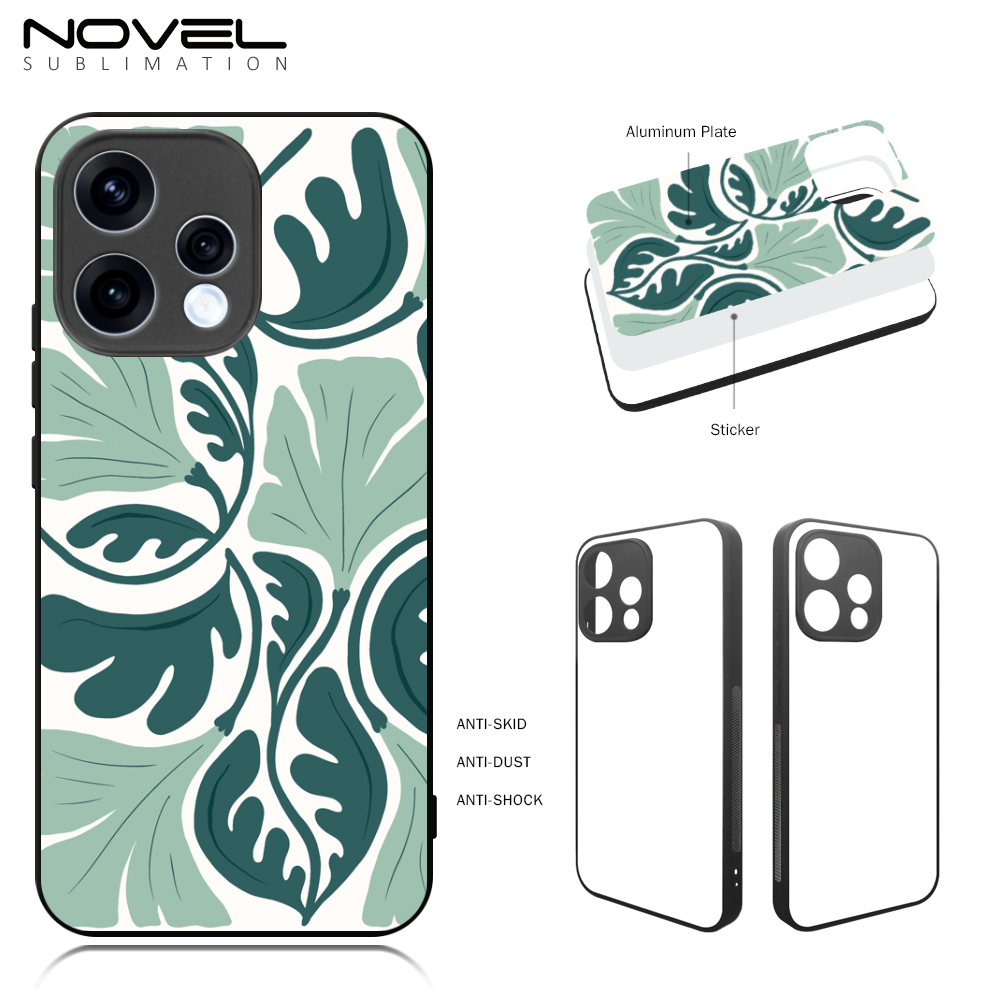 Sublimation 2D TPU Phone Case for OPPO Reno 15 Series DIY Shell with Aluminum Sheet for Reno 15C