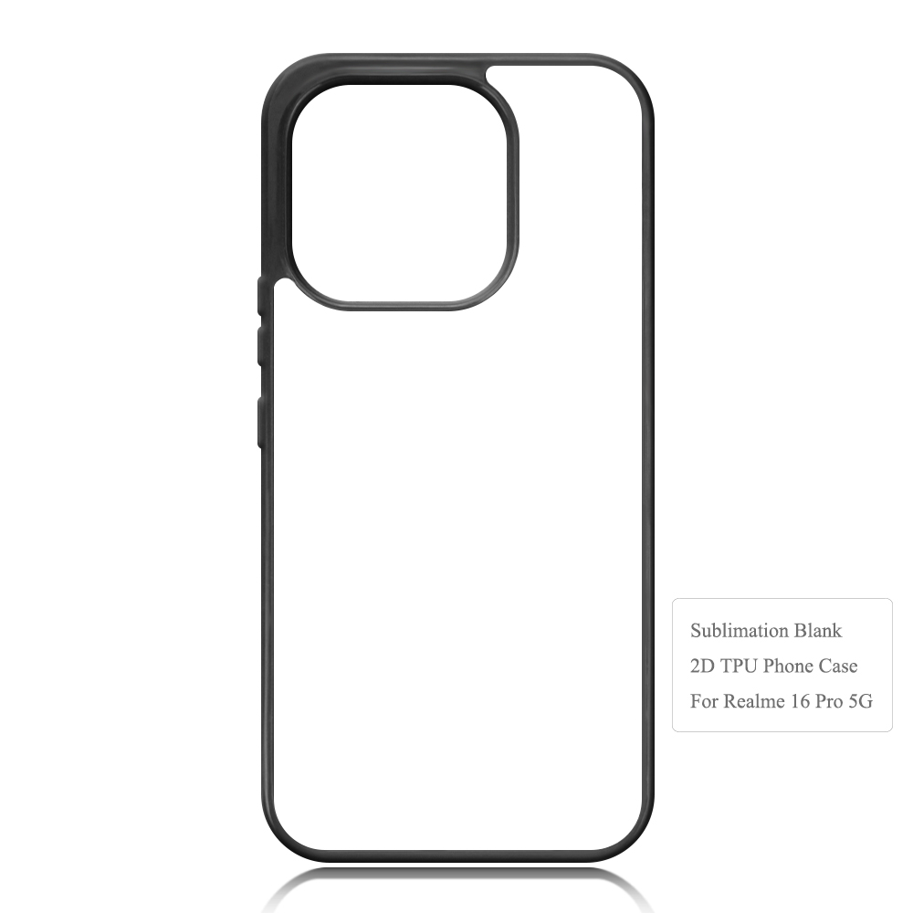 For Realme 16 Pro+ Sublimation Customized 2D TPU Phone Case With Metal Insert Phone Cover Anti-Slip Design
