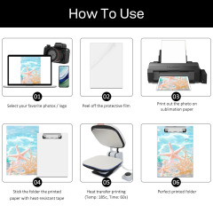 Sublimation Blank MDF Clipboard Custom Printable A4 A5 Single & Double-Sided File Board for Office School Home Decor Heat Transfer Printing