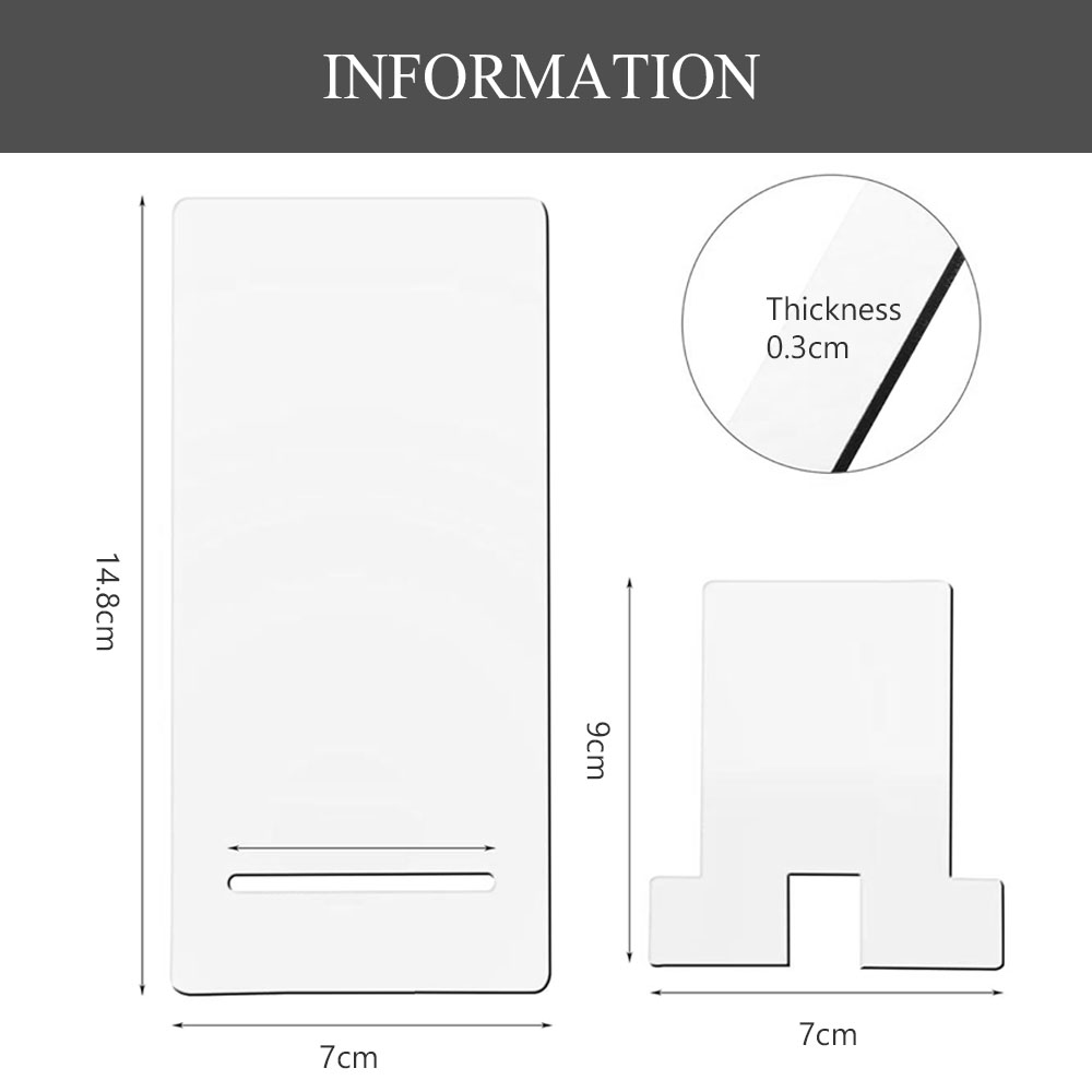 Sublimation Blank MDF Phone Stand Custom Printable Desktop Lazy Phone Holder for Desk Office Home Decor