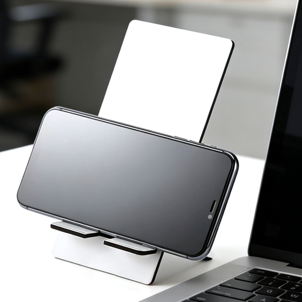 Sublimation Blank MDF Phone Stand Custom Printable Desktop Lazy Phone Holder for Desk Office Home Decor