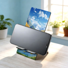 Sublimation Blank MDF Phone Stand Custom Printable Desktop Lazy Phone Holder for Desk Office Home Decor