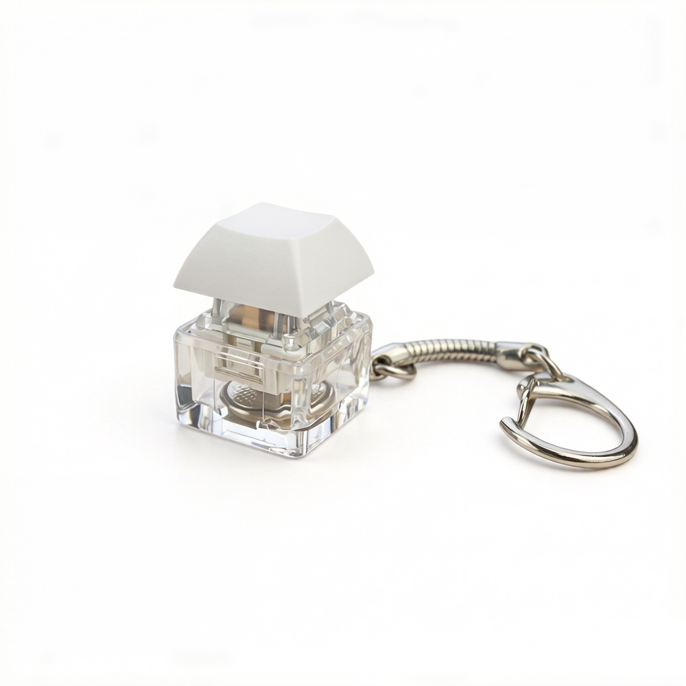 Sublimation Blank Stress Relief Push Button Keychain LED Light Up Keyring 3 Designs Regular & Glowing Version for Personalized Gift DIY Craft