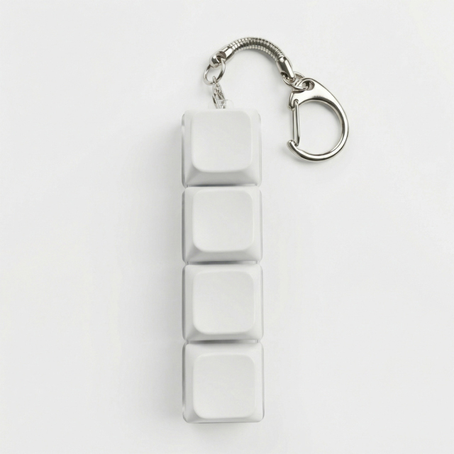 Sublimation Blank Stress Relief Push Button Keychain LED Light Up Keyring 3 Designs Regular & Glowing Version for Personalized Gift DIY Craft