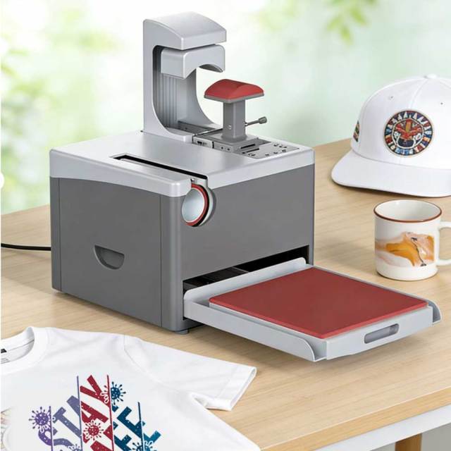 3in1 Automatic Heat Press Machine ZD-2501 Sublimation Printer for Mug Hat T-Shirt Plate DIY Printing