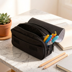 Sublimation Double Layer Pencil Bag Cosmetic Pouch Custom Printable Personalized Gift for Students Makeup Lovers School Office Decor