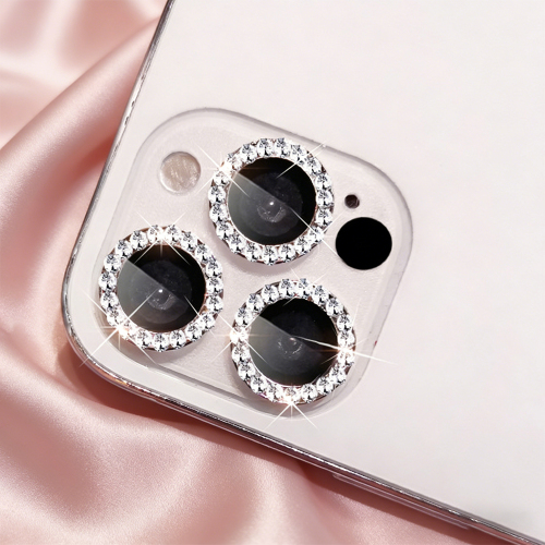 Diamond Eagle Eye Camera Lens Film 15 Colors Bling Rhinestone Metal Ring Tempered Glass Lens Protector for Phones