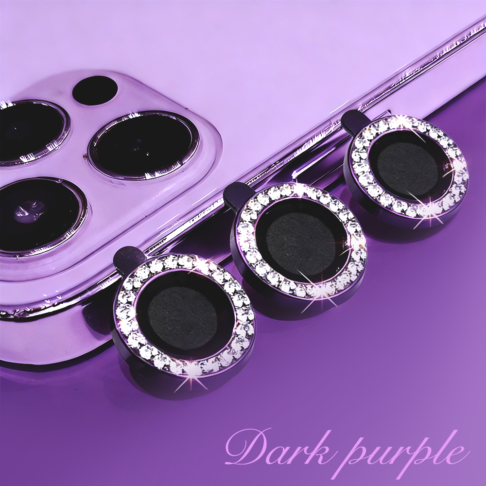 Diamond Eagle Eye Camera Lens Film 15 Colors Bling Rhinestone Metal Ring Tempered Glass Lens Protector for Phones