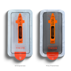 Dust-Free Easy Install Screen Protector Applicator for Phone HD Privacy Tempered Glass One-Touch Auto Alignment Case