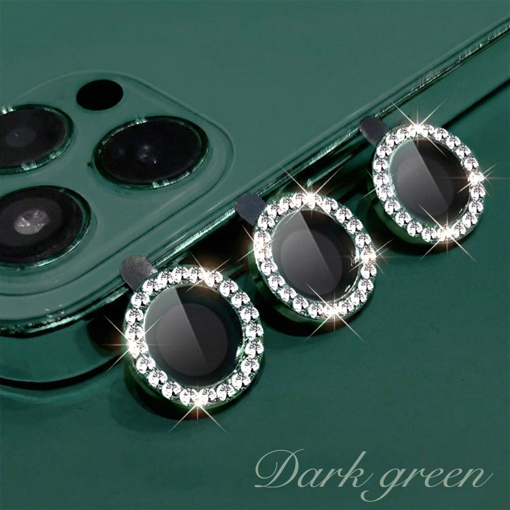 Diamond Eagle Eye Camera Lens Film 15 Colors Bling Rhinestone Metal Ring Tempered Glass Lens Protector for Phones