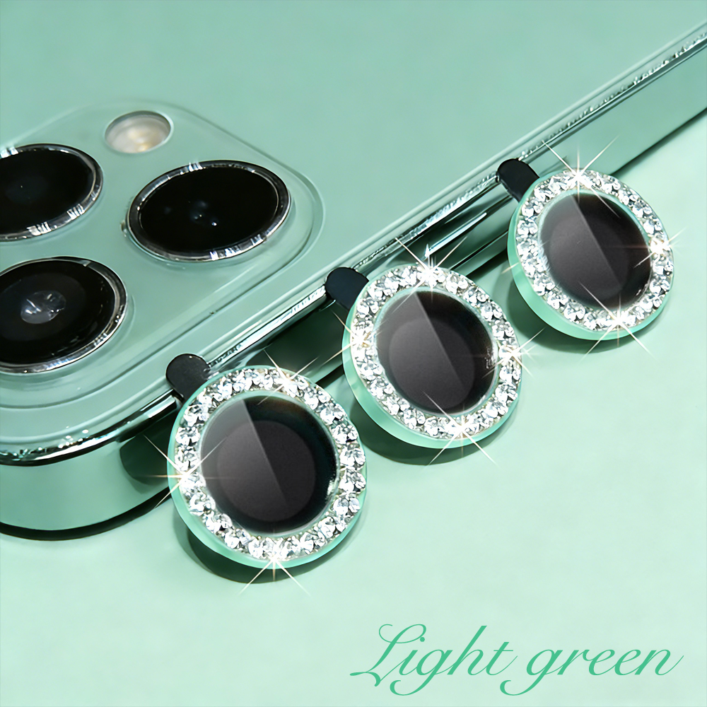 Diamond Eagle Eye Camera Lens Film 15 Colors Bling Rhinestone Metal Ring Tempered Glass Lens Protector for Phones