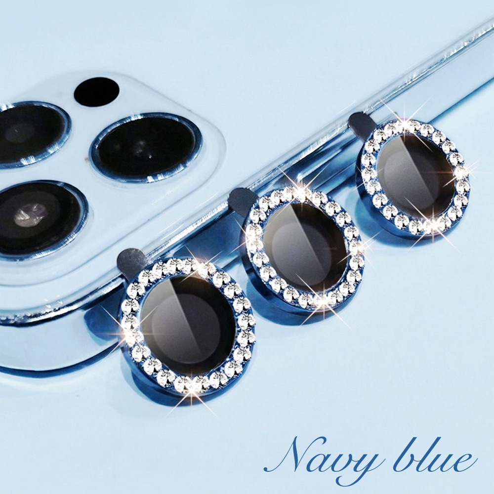 Diamond Eagle Eye Camera Lens Film 15 Colors Bling Rhinestone Metal Ring Tempered Glass Lens Protector for Phones