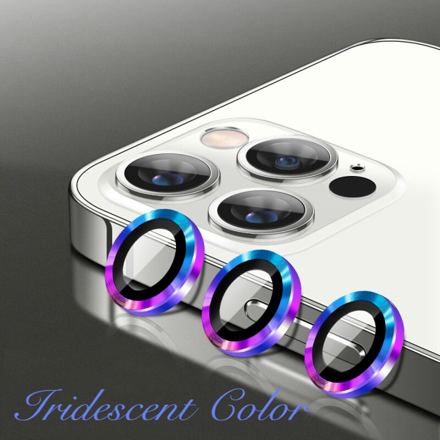 Eagle Eye Camera Lens Protector for iPhone - CD Texture, Glitter & Diamond Styles 10 Colors Each Tempered Glass Lens Cover