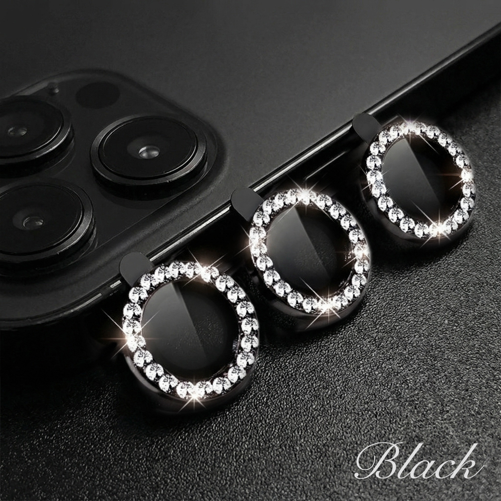 Diamond Eagle Eye Camera Lens Film 15 Colors Bling Rhinestone Metal Ring Tempered Glass Lens Protector for Phones