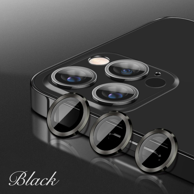 Eagle Eye Camera Lens Protector for iPhone - CD Texture, Glitter & Diamond Styles 10 Colors Each Tempered Glass Lens Cover