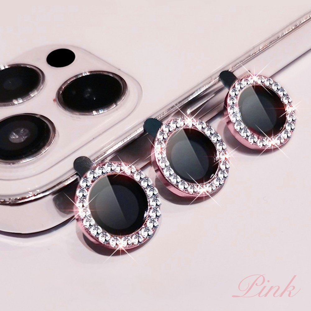 Diamond Eagle Eye Camera Lens Film 15 Colors Bling Rhinestone Metal Ring Tempered Glass Lens Protector for Phones