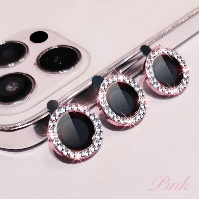 Diamond Eagle Eye Camera Lens Film 15 Colors Bling Rhinestone Metal Ring Tempered Glass Lens Protector for Phones