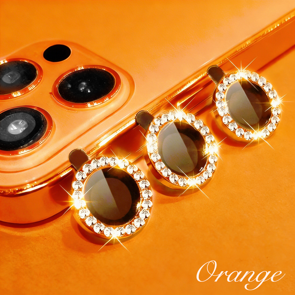 Diamond Eagle Eye Camera Lens Film 15 Colors Bling Rhinestone Metal Ring Tempered Glass Lens Protector for Phones