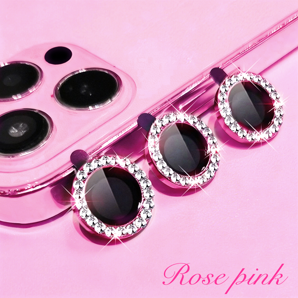 Diamond Eagle Eye Camera Lens Film 15 Colors Bling Rhinestone Metal Ring Tempered Glass Lens Protector for Phones