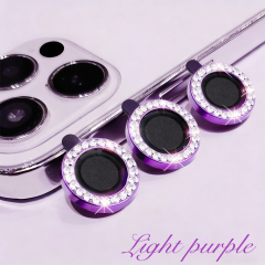 Diamond Eagle Eye Camera Lens Film 15 Colors Bling Rhinestone Metal Ring Tempered Glass Lens Protector for Phones