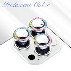 Eagle Eye Camera Lens Protector for iPhone - CD Texture, Glitter & Diamond Styles 10 Colors Each Tempered Glass Lens Cover