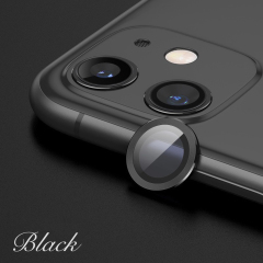 CD Texture Eagle Eye Camera Lens Protector for iPhone - 3 Colors Metal Ring Tempered Glass Camera Lens Film