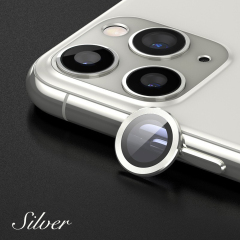 CD Texture Eagle Eye Camera Lens Protector for iPhone - 3 Colors Metal Ring Tempered Glass Camera Lens Film