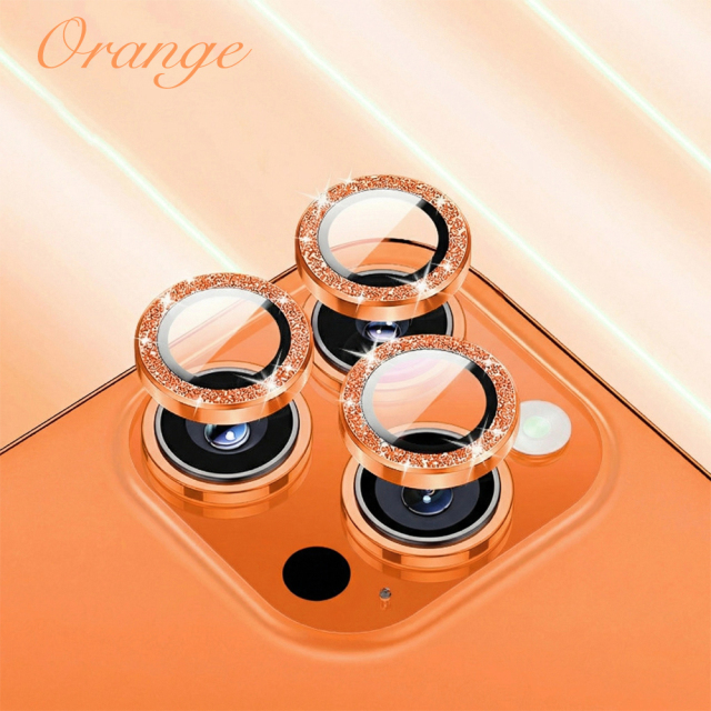 Eagle Eye Camera Lens Protector for iPhone - CD Texture, Glitter & Diamond Styles 10 Colors Each Tempered Glass Lens Cover