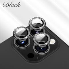 Eagle Eye Camera Lens Protector for iPhone - CD Texture, Glitter & Diamond Styles 10 Colors Each Tempered Glass Lens Cover