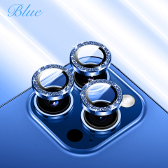 Eagle Eye Camera Lens Protector for iPhone - CD Texture, Glitter & Diamond Styles 10 Colors Each Tempered Glass Lens Cover