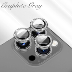 Eagle Eye Camera Lens Protector for iPhone - CD Texture, Glitter & Diamond Styles 10 Colors Each Tempered Glass Lens Cover