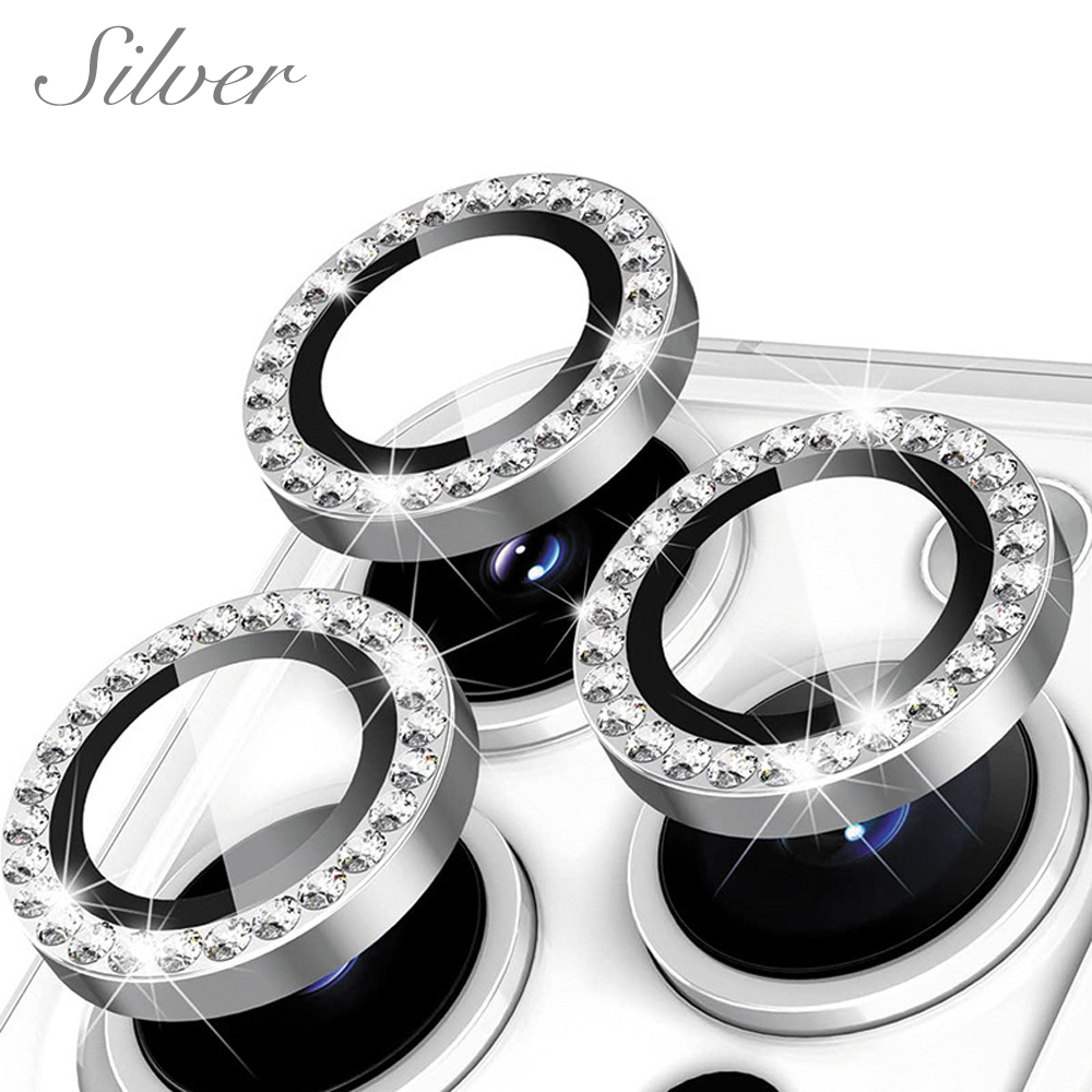 Eagle Eye Camera Lens Protector for iPhone - CD Texture, Glitter & Diamond Styles 10 Colors Each Tempered Glass Lens Cover