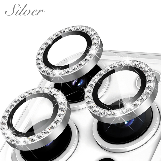 Eagle Eye Camera Lens Protector for iPhone - CD Texture, Glitter & Diamond Styles 10 Colors Each Tempered Glass Lens Cover