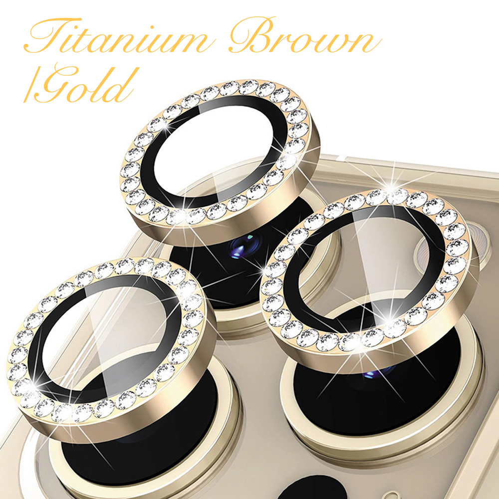 Eagle Eye Camera Lens Protector for iPhone - CD Texture, Glitter & Diamond Styles 10 Colors Each Tempered Glass Lens Cover
