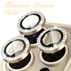 Eagle Eye Camera Lens Protector for iPhone - CD Texture, Glitter & Diamond Styles 10 Colors Each Tempered Glass Lens Cover