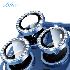 Eagle Eye Camera Lens Protector for iPhone - CD Texture, Glitter & Diamond Styles 10 Colors Each Tempered Glass Lens Cover