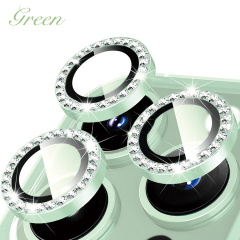 Eagle Eye Camera Lens Protector for iPhone - CD Texture, Glitter & Diamond Styles 10 Colors Each Tempered Glass Lens Cover