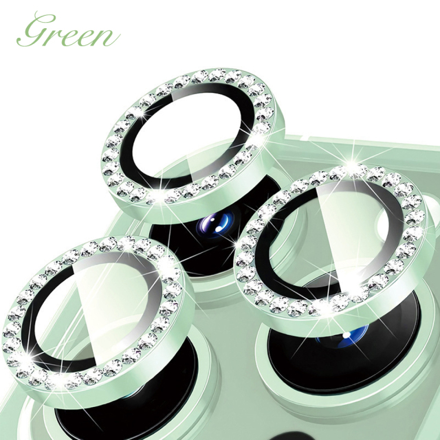 Eagle Eye Camera Lens Protector for iPhone - CD Texture, Glitter & Diamond Styles 10 Colors Each Tempered Glass Lens Cover