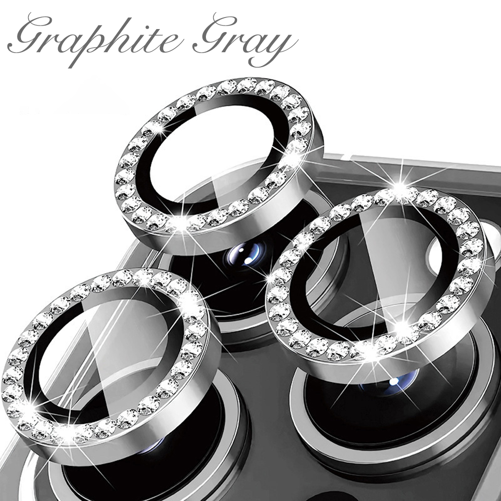 Eagle Eye Camera Lens Protector for iPhone - CD Texture, Glitter & Diamond Styles 10 Colors Each Tempered Glass Lens Cover