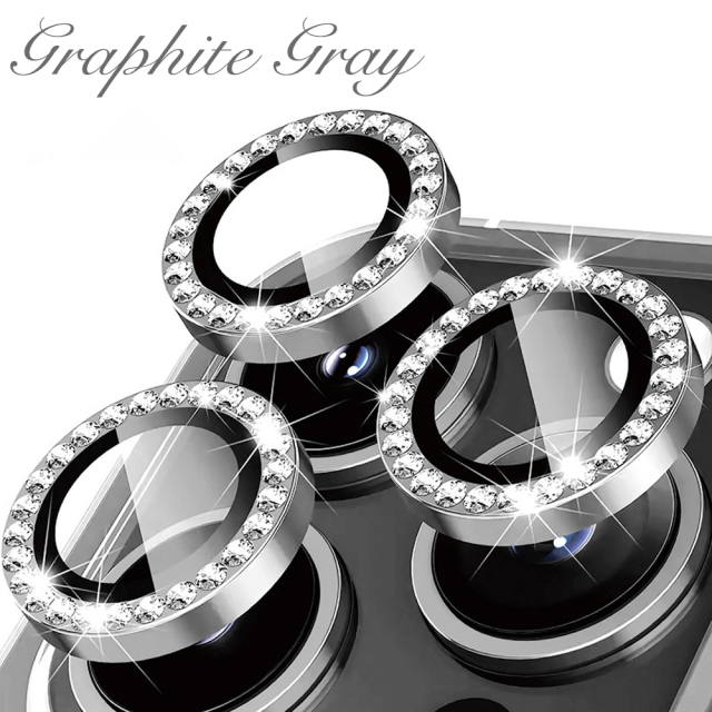 Eagle Eye Camera Lens Protector for iPhone - CD Texture, Glitter & Diamond Styles 10 Colors Each Tempered Glass Lens Cover