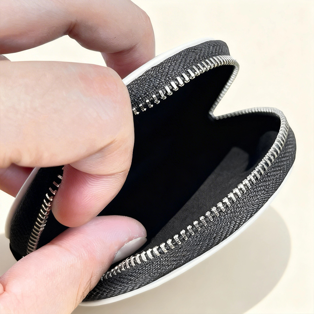 Sublimation Blank Round PU Leather Coin Purse Double-Sided Printable Zipper Wallet for Heat Transfer Printing DIY Gifts