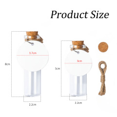 Sublimation Message in a Bottle Custom Printable Wish Bottle with Aluminum Tag Personalized Gift & Travel Souvenir
